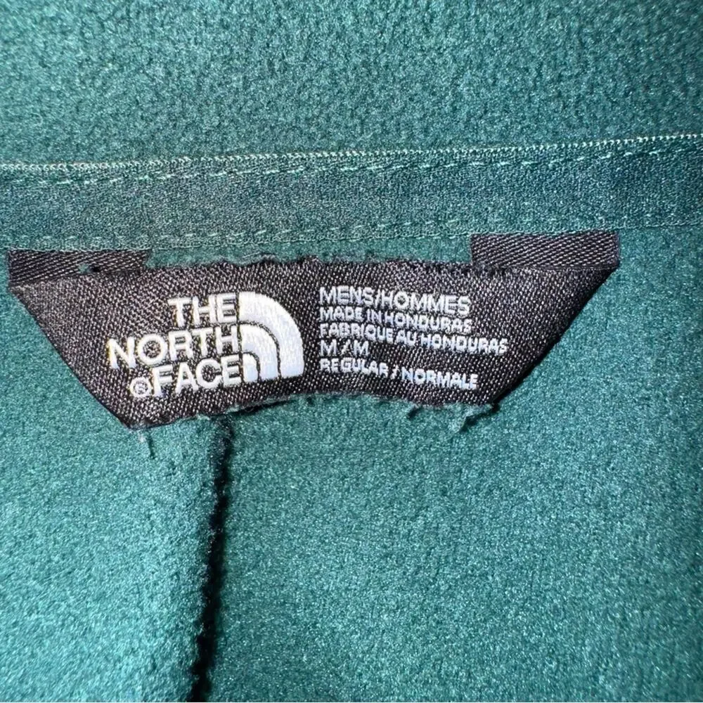 Men’s The North Face Fleece 1/4 Zip Pullover Forrest Green Medium Lightweight